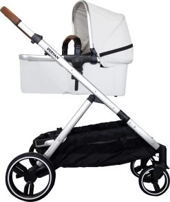Deryan Evy Kinderwagen - Duo Kinderwagen - Uitbreidbaar - Inclusief Reiswieg - Creme -Kinderwagens Kortingswinkel 1007x1200 1