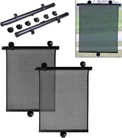 Zonnescherm Auto - Zonwering - Zijruit - UV Protectie - 2 Stuks - Oprolbaar - Rheme -Kinderwagens Kortingswinkel 1060x1200 1