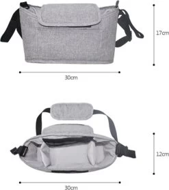 Wandelwagen Tas | Luiertas | Organizer | 30 X 17 CM | Bevestig Aan Kinderwagen | Mama | Baby | -Kinderwagens Kortingswinkel 1067x1200 1