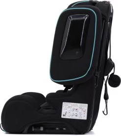 Hamilton By Yoop Cabrio Premium Opvouwbare Autostoel – Veilig, Comfortabel En Lichtgewicht Autozitje – Groep I, II, III Autostoeltje Voor 9 Maanden Tot 12 Jaar – Neon Blauw – ISOFIX Kliksysteem - 1e Opvouwbare Autostoel Ter Wereld - Zwart/Neon Blauw -Kinderwagens Kortingswinkel 1075x1200