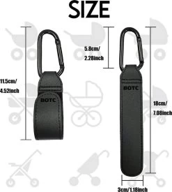BOTC Kinderwagen Tassenhaakjes - Leer - Haakjes Voor Tassen - Set Van 2 - Leather - Extra Stevig - Buggy Haakjes - Zwart -Kinderwagens Kortingswinkel 1076x1200 1