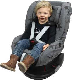 Dooky Seat Cover Groep 1 Autostoel Hoes Grey Star -Kinderwagens Kortingswinkel 1078x1200