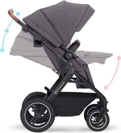 Kinderkraft B-Tour Ash Grey 3-in-1 Combi Kinderwagen Incl. Autostoel KSBTOU00DGR3000 -Kinderwagens Kortingswinkel 1087x1200 3