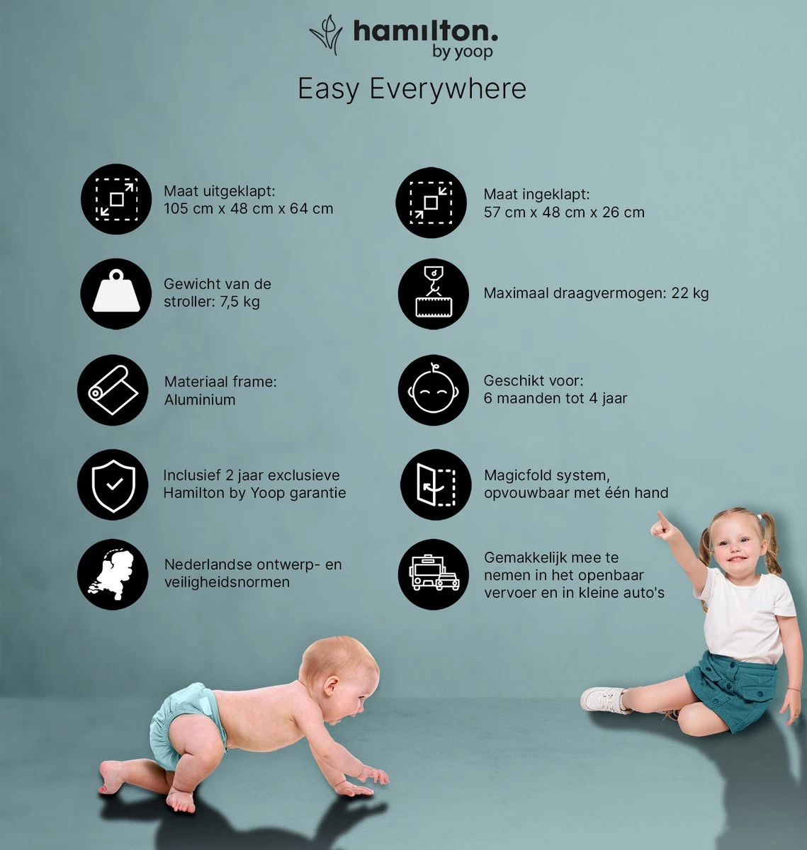 Hamilton By Yoop X1 Plus Buggy – Nieuw, Hoger, Uitgebreider 2023 Model – Premium Stroller Met One Hand Folding Technologie – Zwart – Lichte, Verstelbare En Wendbare Kinderwagen Met Vele Gemakken 17 Hamilton By Yoop X1 Plus Buggy – Nieuw, Hoger, Uitgebreider 2023 Model – Premium Stroller Met One Hand Folding Technologie – Zwart – Lichte, Verstelbare En Wendbare Kinderwagen Met Vele Gemakken - Afbeelding 17