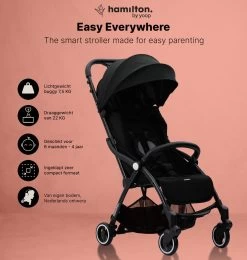 Hamilton By Yoop S1 Plus Buggy – Nieuw En Hoger 2023 Model – Premium Budget Stroller Met One Hand Folding Technologie – Zwart/Antraciet – Lichte, Verstelbare En Wendbare Kinderwagen Met Vele Gemakken -Kinderwagens Kortingswinkel 1139x1200 8