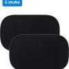 Nuvance - Zonnescherm Auto - 2 Stuks - Met UV Protectie Voor Baby En Kind - Zonwering Zijruiten - Zelfklevend - One Size - Zwart