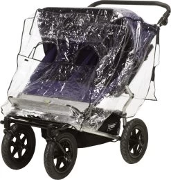 Playshoes - Regenhoes Voor Duo-buggy - Transparant - Maat Onesize