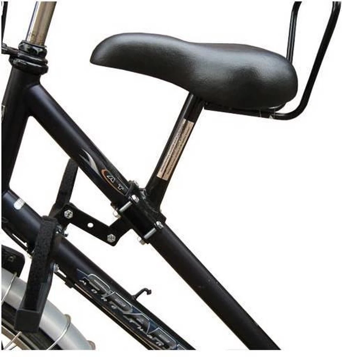 Zadel Op Stang Model 1 Kinderzitje Voor Damesfiets Met 2 Dunne Stangen - Nooit Meer Zwaar Sturen