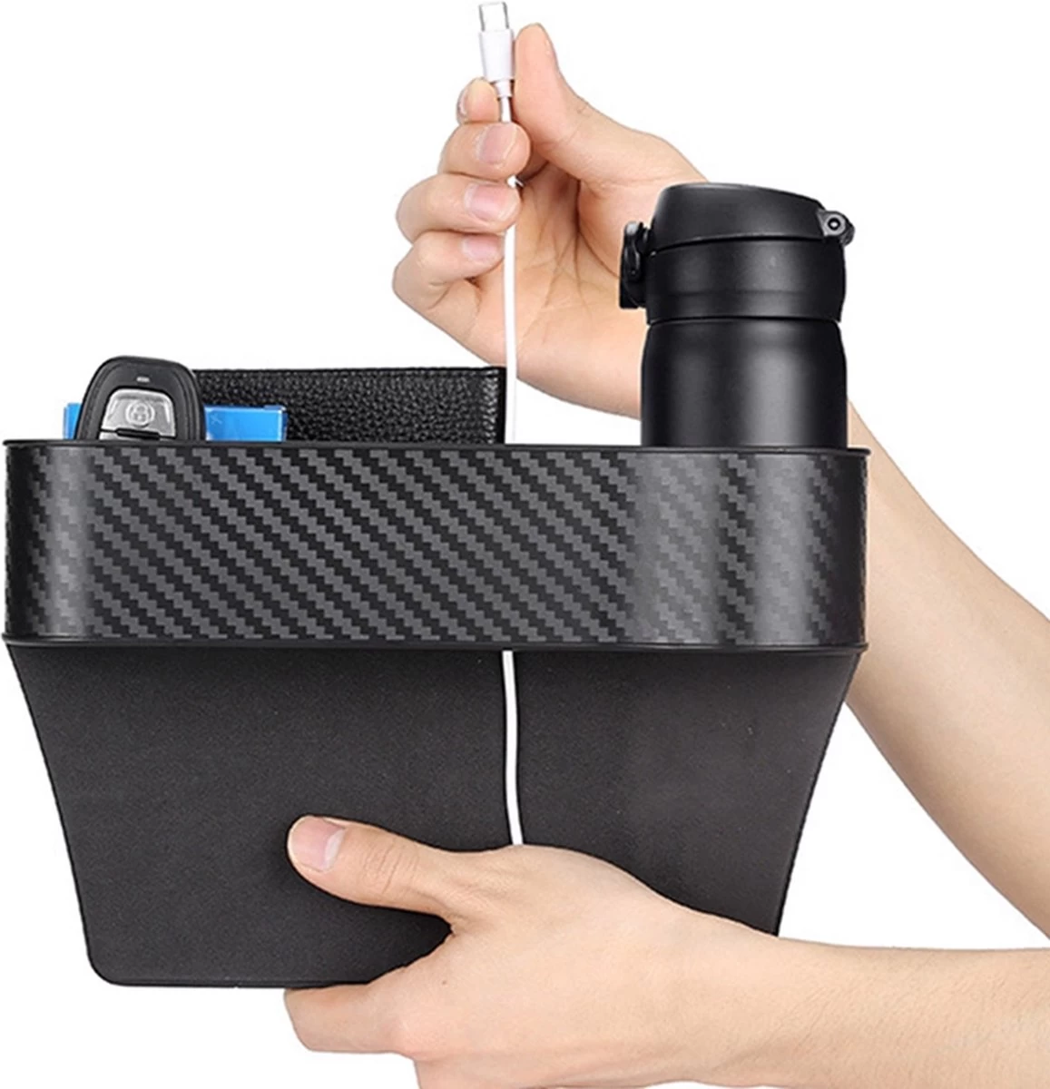 Autostoel Organizer Bijrijder Met Bekerhouder | Auto Opbergdoos Met Bekerhouder | Auto Organizer | Gap Filler Autostoel | Auto Gap Vuller | Organizer In Carbon Fiber Look | Auto Accessoires | Opbergen Auto Accessoires | 1 Autostoel Organizer Bijrijder Met Bekerhouder | Auto Opbergdoos Met Bekerhouder | Auto Organizer | Gap Filler Autostoel | Auto Gap Vuller | Organizer In Carbon Fiber Look | Auto Accessoires | Opbergen Auto Accessoires |