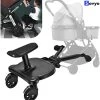 Merkloos Meerijdplankje Universeel Buggy/Kinderwagen - Kinderwagen Accessoire Met Afneembaar Zitje Van Hoogwaardige Kwaliteit - Verstelbaar Meerijdplankje