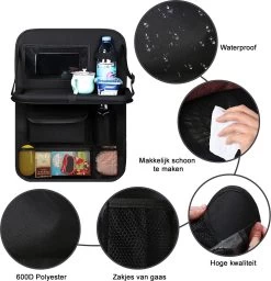 Auto Organizer Met Tablethouder - Autostoel Organizer Achterbank - Met Tablethouder - Auto Accessories - Zwart - 1 Stuk - Cadeautje -Kinderwagens Kortingswinkel 1160x1200 4