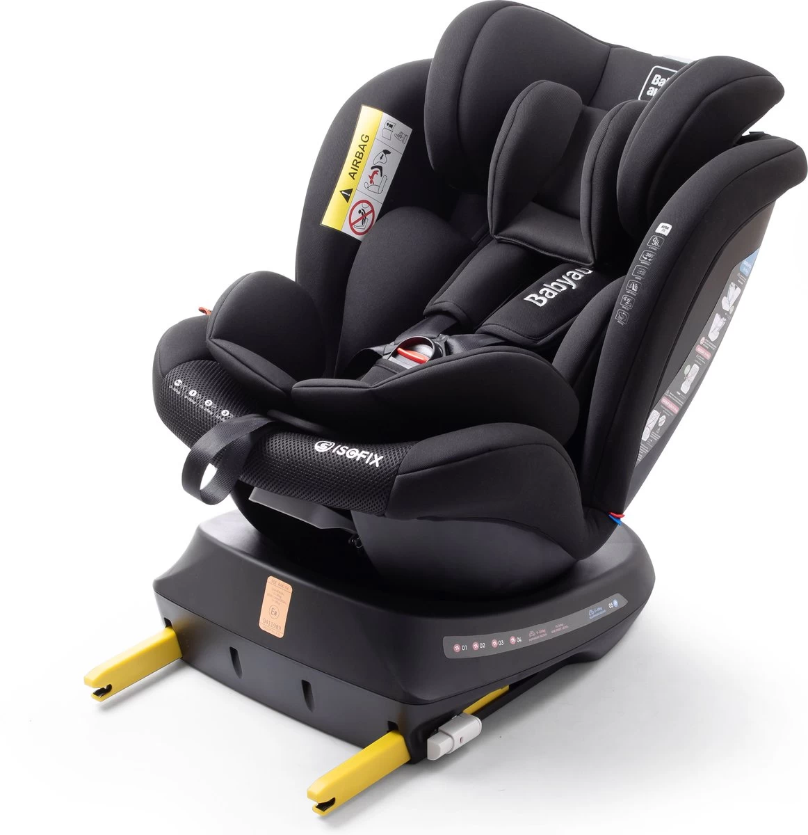 Autostoel Babyauto Rodia 360° Met Isofix - Groep 0+/1/2/3 Zwart (0-36kg) 8 Autostoel Babyauto Rodia 360° Met Isofix - Groep 0+/1/2/3 Zwart (0-36kg) - Afbeelding 8
