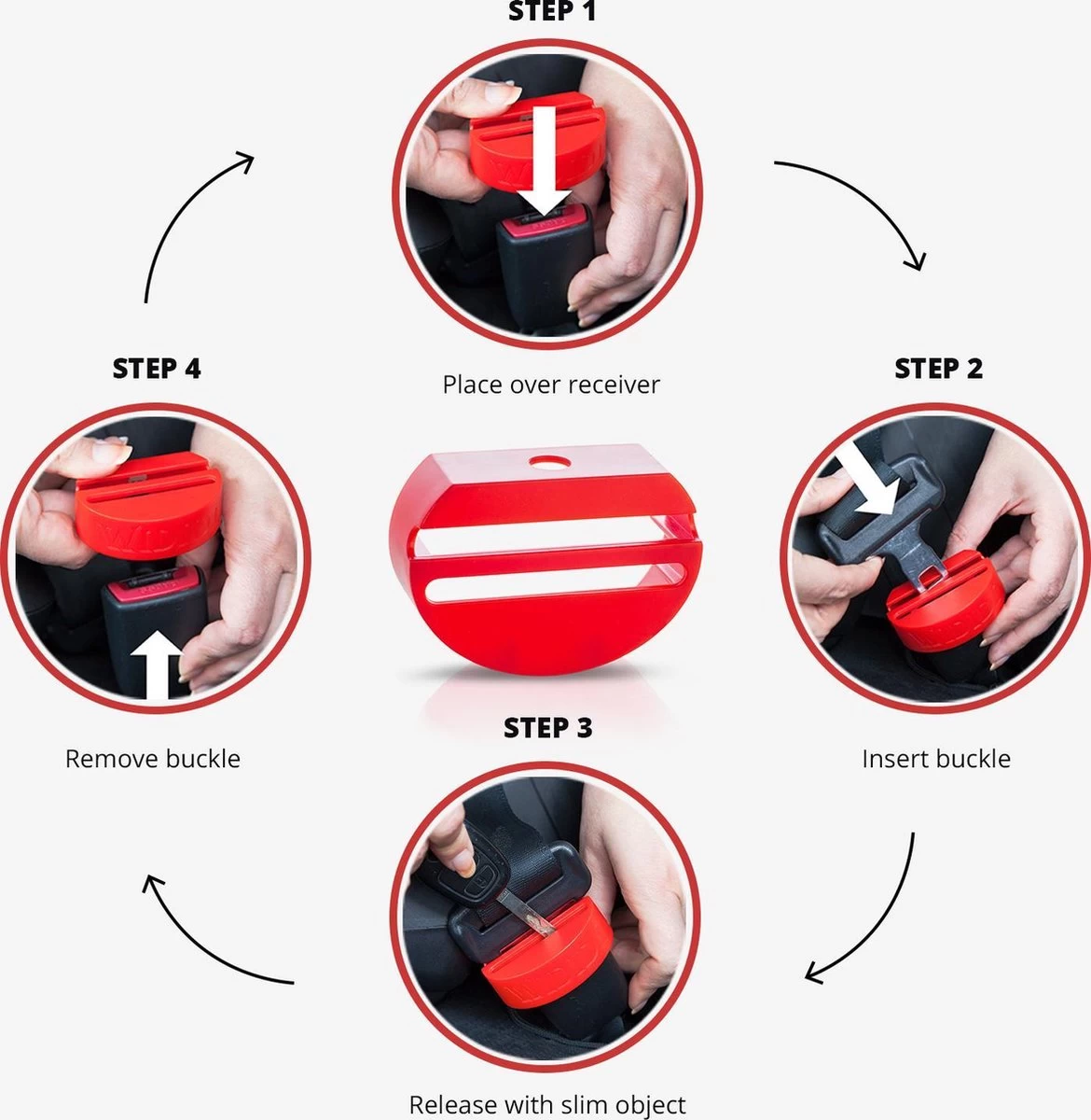 1st - Wididi Autogordel Slot – Bescherm Je Kind Tegen Het Per Ongeluk Losmaken Van De Gordel - Stevig En Duurzaam Kunststof – Universeel Ontwerp 2 1st - Wididi Autogordel Slot – Bescherm Je Kind Tegen Het Per Ongeluk Losmaken Van De Gordel - Stevig En Duurzaam Kunststof – Universeel Ontwerp - Afbeelding 2