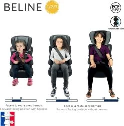 Nania - Autostoel BELINE Animals - Groep 1/2/3 - Meegroeistoel - Van 9 Tot 36 Kg - FLAMINGO -Kinderwagens Kortingswinkel 1187x1200