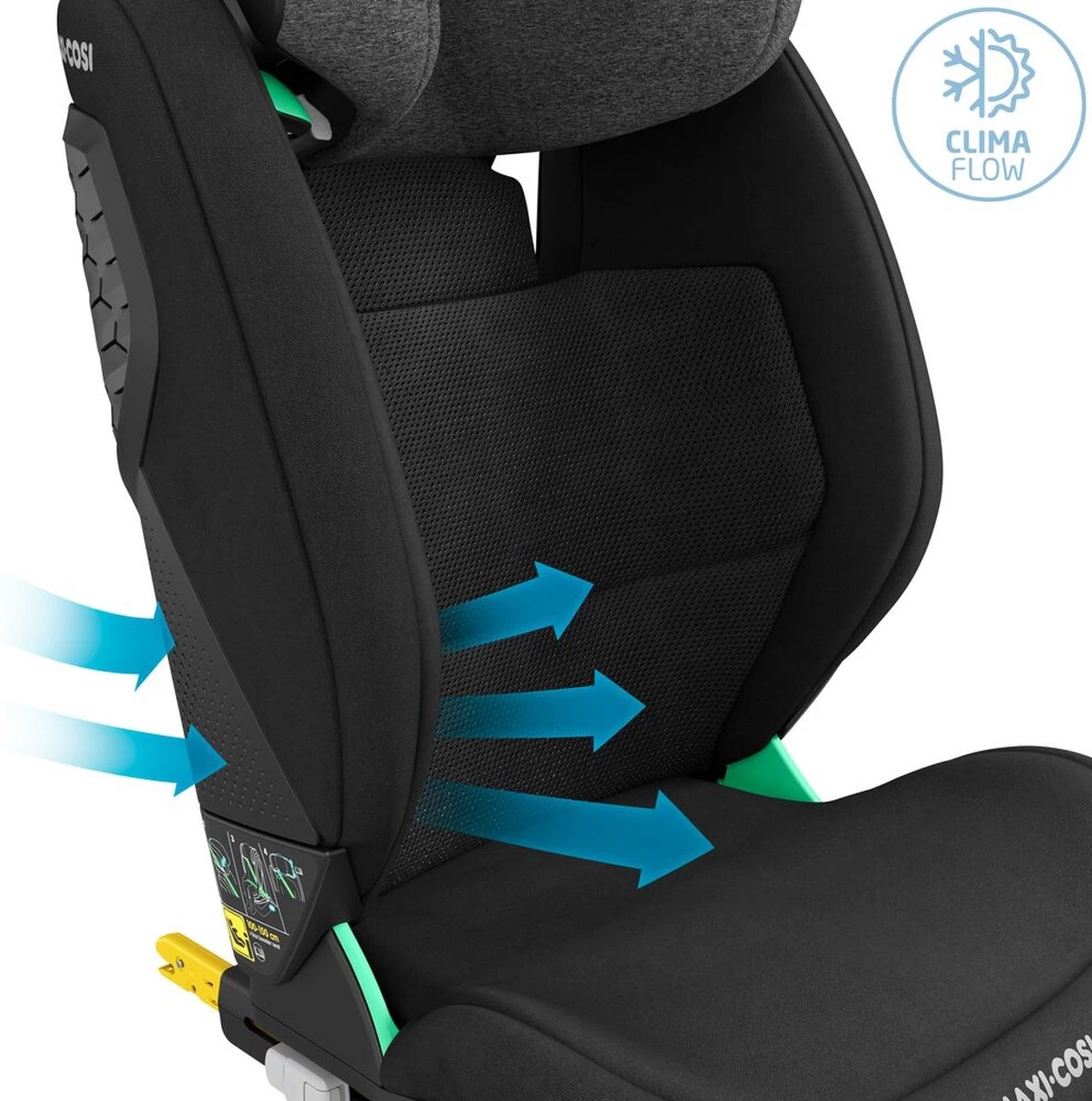 Maxi-Cosi RodiFix Pro I-Size Autostoel - Authentic Black - Vanaf Ca. 3,5 Jaar Tot 12 Jaar 4 Maxi-Cosi RodiFix Pro I-Size Autostoel - Authentic Black - Vanaf Ca. 3,5 Jaar Tot 12 Jaar - Afbeelding 4