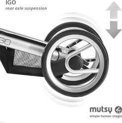 MUTSY - IGO - Kinderwagen - Onderstel: Heritage Green Blue I2 - Reiswieg: IGO Midnight -Kinderwagens Kortingswinkel 1193x1200 6