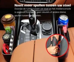 MOVENDO® - Luxe Auto Organizer Bestuurder En Bijrijder - Autostoel Opbergdoos Met Bekerhouder - Opbergen Auto Accessoires - Auto Accessories - Smartphone Telefoon Houder Geschikt Voor Tablet IPad Samsung Tab En Nintendo Switch - Cadeautje -Kinderwagens Kortingswinkel 1200x1000 10