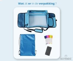 ‘’MOVENDO’’ Reistafel Voor Auto Kinderen – Autotafel – Speeltafel Auto – Travel Tray – Tekentafel – Opvouwbaar Met Tablethouder - Blauw -Kinderwagens Kortingswinkel 1200x1000 15