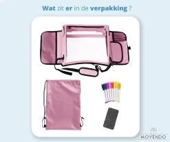‘’MOVENDO’’ Reistafel Voor Auto Kinderen – Autotafel – Speeltafel Auto – Travel Tray – Tekentafel – Opvouwbaar Met Tablethouder - Roze -Kinderwagens Kortingswinkel 1200x1000 5