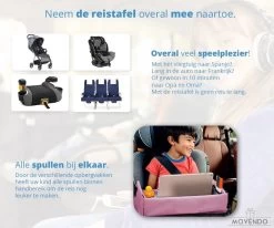 ‘’MOVENDO’’ Reistafel Voor Auto Kinderen – Autotafel – Speeltafel Auto – Travel Tray – Tekentafel – Opvouwbaar Met Tablethouder - Roze -Kinderwagens Kortingswinkel 1200x1000 7