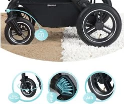 Kinderkraft B-Tour Ash Grey 3-in-1 Combi Kinderwagen Incl. Autostoel KSBTOU00DGR3000 -Kinderwagens Kortingswinkel 1200x1002 1