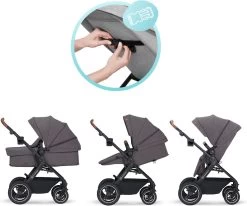 Kinderkraft B-Tour Ash Grey 3-in-1 Combi Kinderwagen Incl. Autostoel KSBTOU00DGR3000 -Kinderwagens Kortingswinkel 1200x1003 1