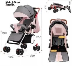 Child Supplies Buggy - Inklapbare Buggy - Baby Stroller - 3 In 1 - Kinderwagen - Blauw -Kinderwagens Kortingswinkel 1200x1103 3