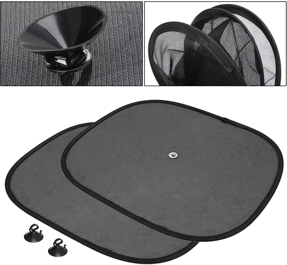 Zonnescherm Auto - Zonwering - Zijruit - UV Protectie - 2 Stuks Met Rheme Liniaal 2 Zonnescherm Auto - Zonwering - Zijruit - UV Protectie - 2 Stuks Met Rheme Liniaal - Afbeelding 2