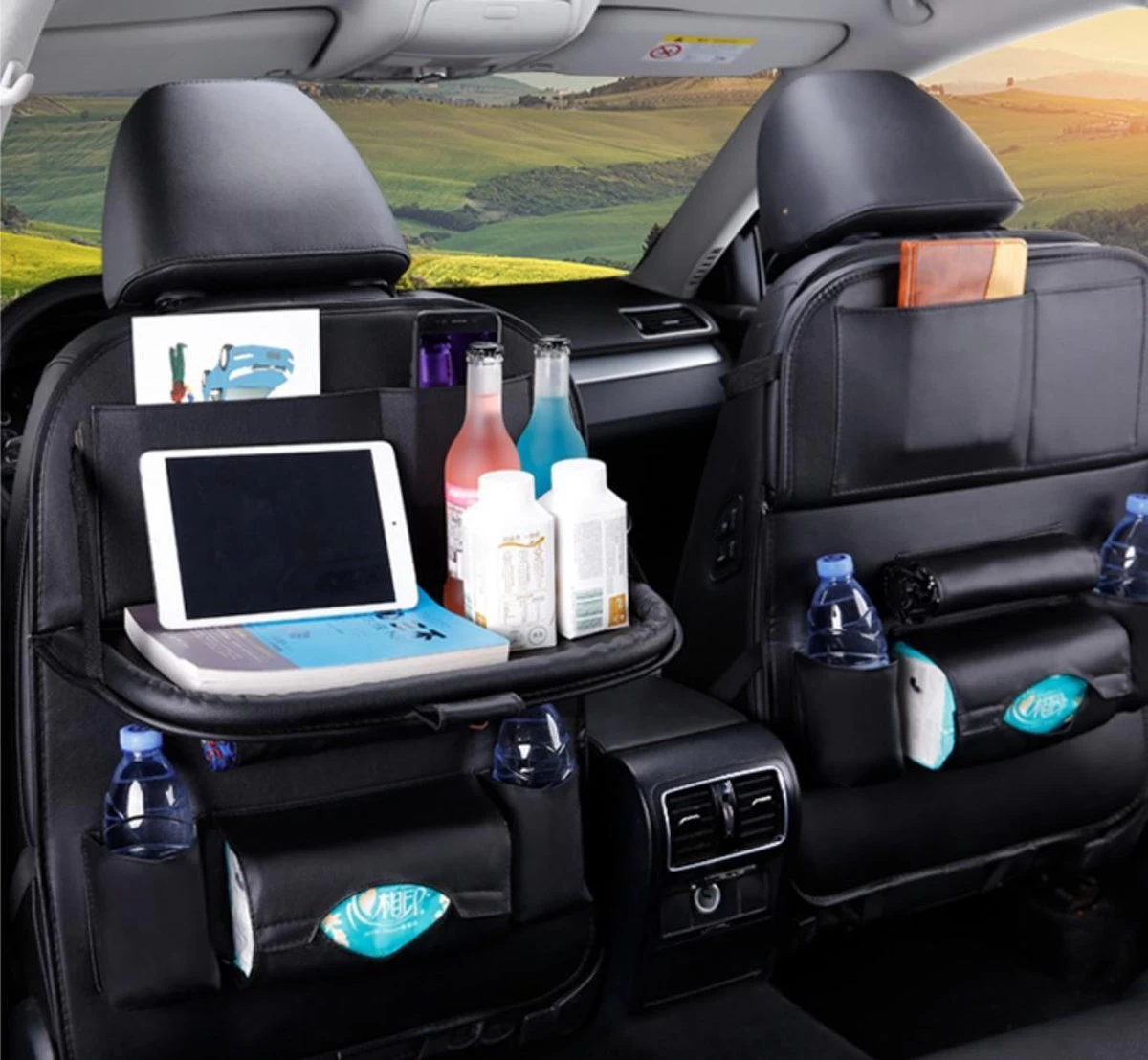 Merkloos Autostoel Organizer - Met Uitklapbare Laptophouder - Auto Organizer Met Tablet Houder - Auto Ipadhouder Voor Kinderen - Auto Organizer Met Uitklapbaar Tafel - Tray - Fleshouder - Tissuehouder - Car Organizer - Car Seat Organizer - Luxe Mat Zwart 2 Merkloos Autostoel Organizer - Met Uitklapbare Laptophouder - Auto Organizer Met Tablet Houder - Auto Ipadhouder Voor Kinderen - Auto Organizer Met Uitklapbaar Tafel - Tray - Fleshouder - Tissuehouder - Car Organizer - Car Seat Organizer - Luxe Mat Zwart - Afbeelding 2