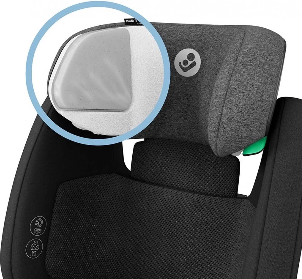 Maxi-Cosi RodiFix Pro I-Size Autostoel - Authentic Black - Vanaf Ca. 3,5 Jaar Tot 12 Jaar 3 Maxi-Cosi RodiFix Pro I-Size Autostoel - Authentic Black - Vanaf Ca. 3,5 Jaar Tot 12 Jaar - Afbeelding 3