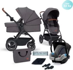 Kinderkraft B-Tour Ash Grey 3-in-1 Combi Kinderwagen Incl. Autostoel KSBTOU00DGR3000 -Kinderwagens Kortingswinkel 1200x1136 8