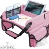 ‘’MOVENDO’’ Reistafel Voor Auto Kinderen – Autotafel – Speeltafel Auto – Travel Tray – Tekentafel – Opvouwbaar Met Tablethouder - Roze
