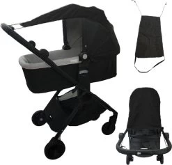 Dayshake Zonnescherm Kinderwagen - Verstelbaar - Waterdicht - Eenvoudig Te Bevestigen - Zonnedoek
