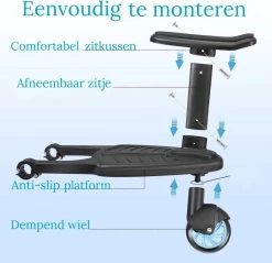 Vosoi - Meerijdplankje - Kinderwagen - Buggy's - Zitje - Onderweg - 1 Wiel - Kinderwagen Accessoires 10 Vosoi - Meerijdplankje - Kinderwagen - Buggy's - Zitje - Onderweg - 1 Wiel - Kinderwagen Accessoires -Kinderwagens Kortingswinkel 1200x1163 3