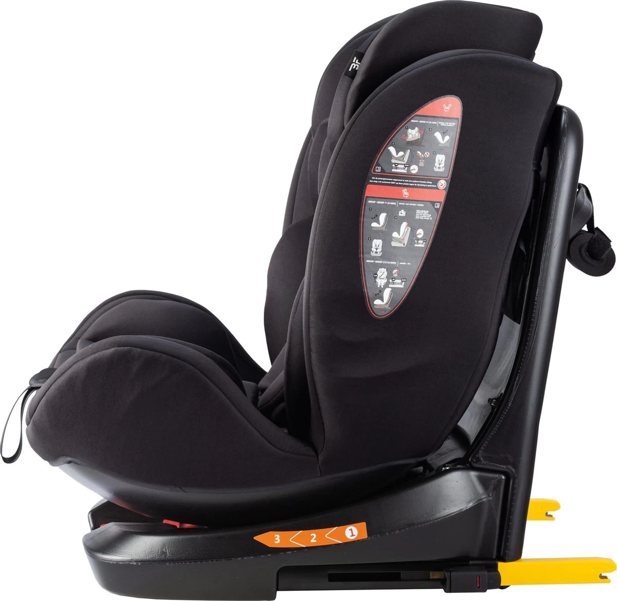 Bebies First Meegroei Autostoel Rotate - Isofix - Groep 0/1/2/3 - 360 Graden Draaibaar - Zwart 9 Bebies First Meegroei Autostoel Rotate - Isofix - Groep 0/1/2/3 - 360 Graden Draaibaar - Zwart - Afbeelding 9