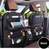 Merkloos Autostoel Organizer - Met Uitklapbare Laptophouder - Auto Organizer Met Tablet Houder - Auto Ipadhouder Voor Kinderen - Auto Organizer Met Uitklapbaar Tafel - Tray - Fleshouder - Tissuehouder - Car Organizer - Car Seat Organizer - Luxe Mat Zwart