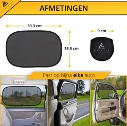 Lifestyle Living Zonnescherm Auto Zijruit – Zonwering Voor Baby En Kind – Zonder Zuignappen – UV Protectie – 2 Stuks – 51 X 31CM – Statisch - Zelfklevend 28 Lifestyle Living Zonnescherm Auto Zijruit – Zonwering Voor Baby En Kind – Zonder Zuignappen – UV Protectie – 2 Stuks – 51 X 31CM – Statisch - Zelfklevend -Kinderwagens Kortingswinkel 1200x1195 12