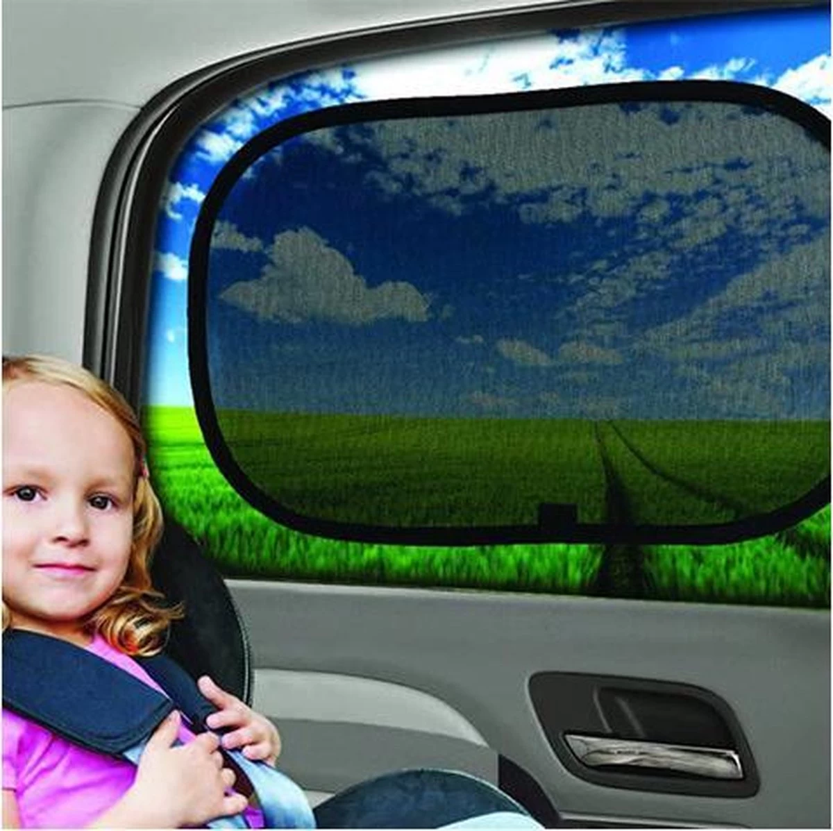 Merkloos Zonwering Auto - UV Protectie - Luxe Zonneschermen - Zijruit 2 Stuks - Zonnescherm Auto - Bescherm Uw Baby En Kinderen 4 Merkloos Zonwering Auto - UV Protectie - Luxe Zonneschermen - Zijruit 2 Stuks - Zonnescherm Auto - Bescherm Uw Baby En Kinderen - Afbeelding 4
