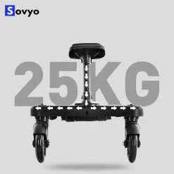 Merkloos Meerijdplankje Universeel Buggy/Kinderwagen - Kinderwagen Accessoire Met Afneembaar Zitje Van Hoogwaardige Kwaliteit - Verstelbaar Meerijdplankje -Kinderwagens Kortingswinkel 1200x1198 3