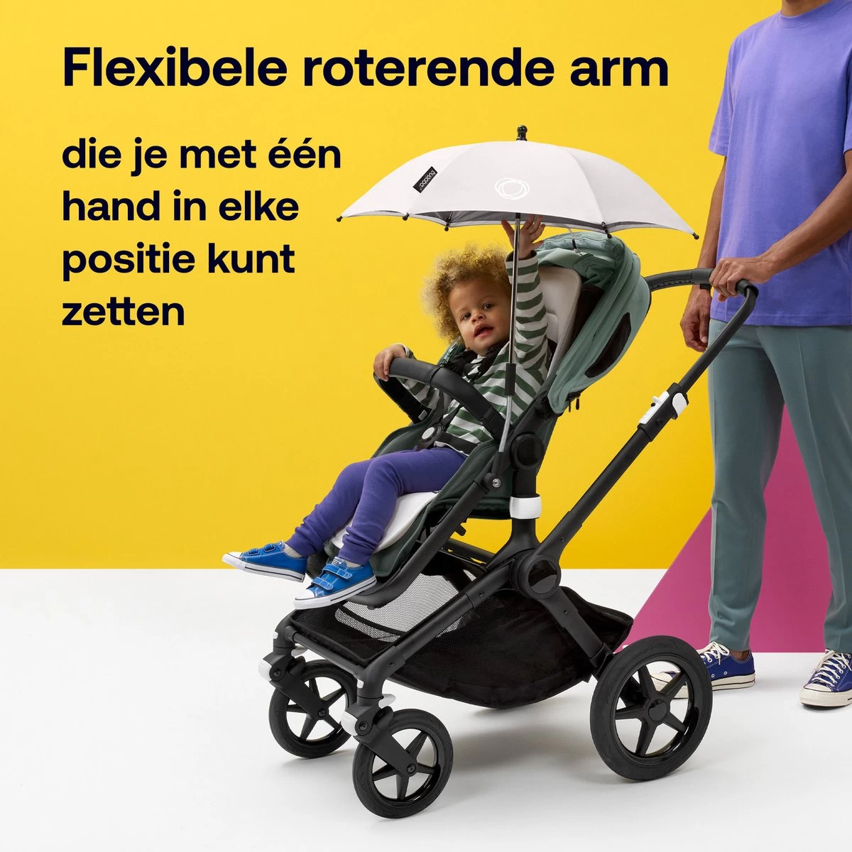 Bugaboo Kinderwagen Parasol - Zwart 4 Bugaboo Kinderwagen Parasol - Zwart - Afbeelding 4