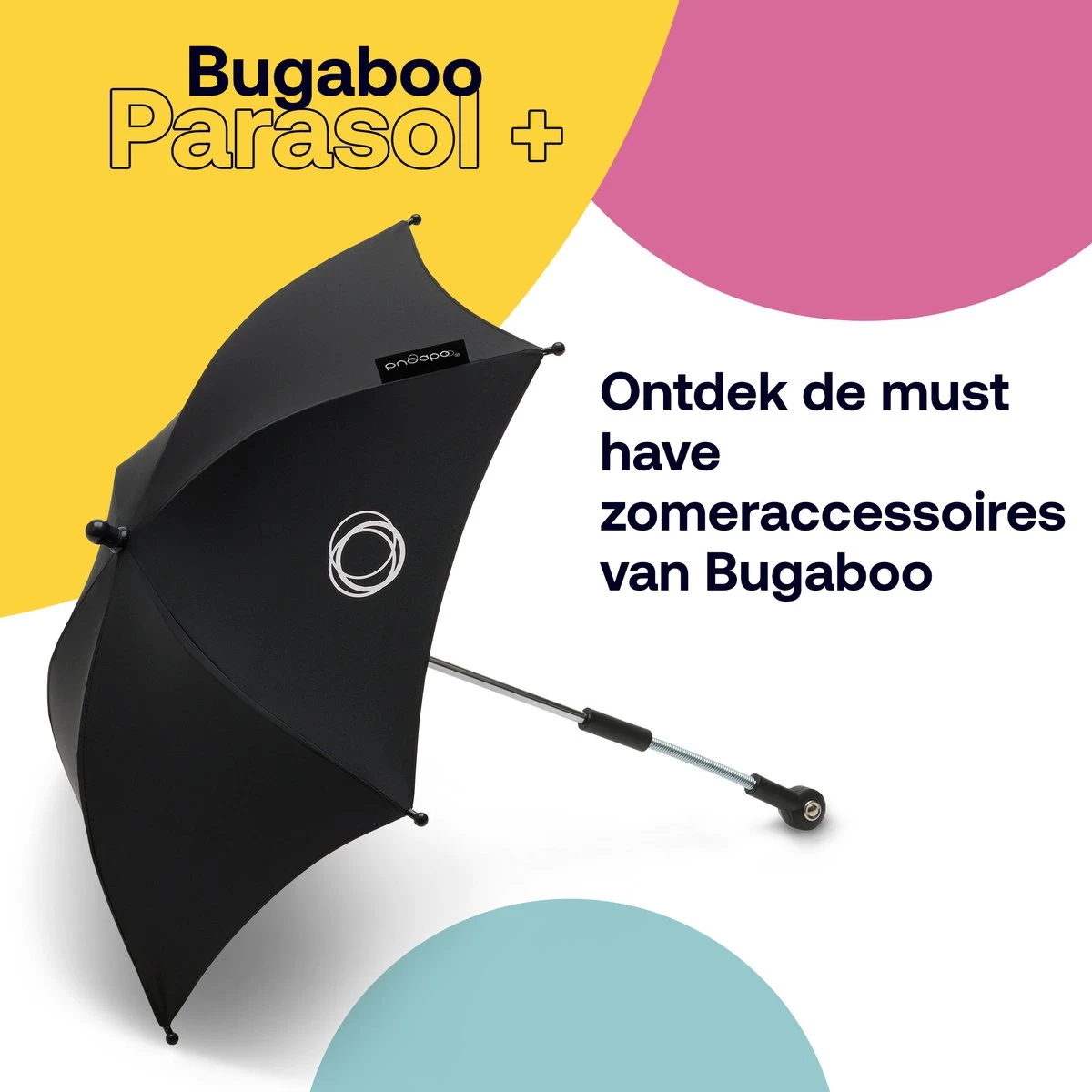 Bugaboo Kinderwagen Parasol - Zwart 7 Bugaboo Kinderwagen Parasol - Zwart - Afbeelding 7
