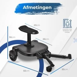 MESC Meerijdplankje Universeel Voor Buggy En Kinderwagen - Meerijdplankje Met Zitje -Kinderwagens Kortingswinkel 1200x1200 203