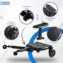 MESC Meerijdplankje Universeel Voor Buggy En Kinderwagen - Meerijdplankje Met Zitje -Kinderwagens Kortingswinkel 1200x1200 205