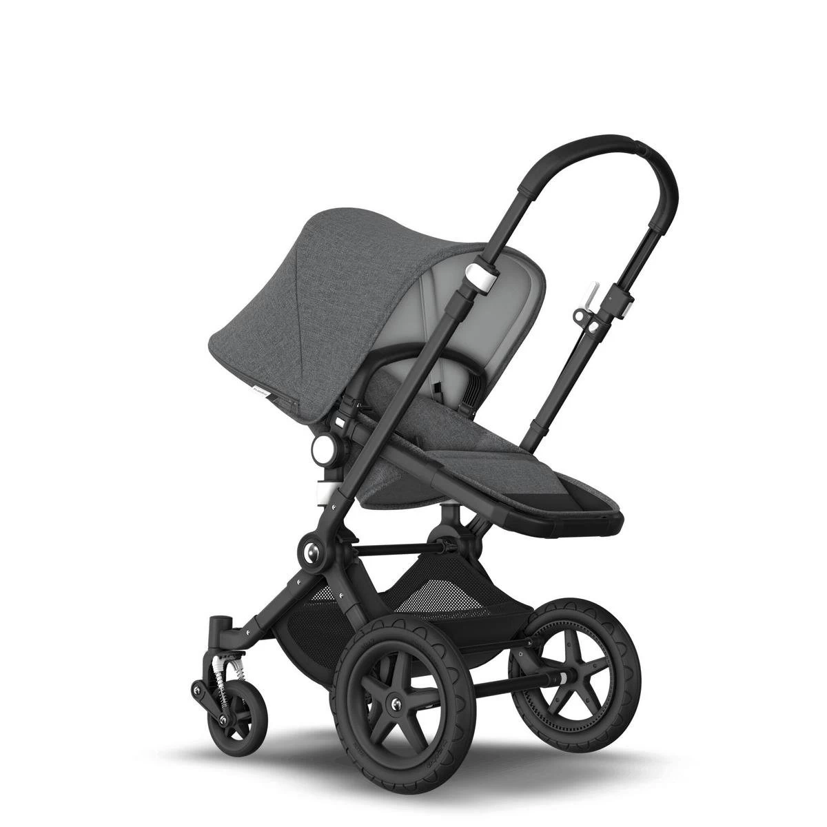 Bugaboo Cameleon 3 Plus Kinderwagen Met Stoel En Wieg - Zwart / Gemȇleerd Grijs 6 Bugaboo Cameleon 3 Plus Kinderwagen Met Stoel En Wieg - Zwart / Gemȇleerd Grijs - Afbeelding 6