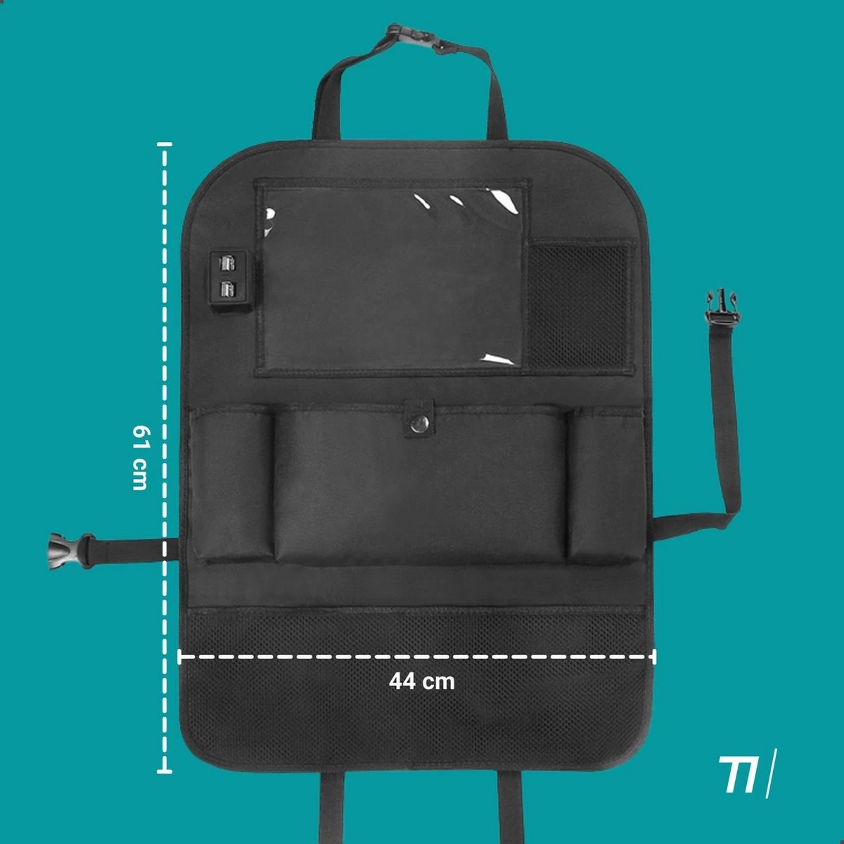 TIKKENS® Auto Organizer Met USB Oplaadpunten Stoel - Tablet Houder - Zwart - - Universeel - Autostoel Beschermer Voor Baby En Kinderen 6 TIKKENS® Auto Organizer Met USB Oplaadpunten Stoel - Tablet Houder - Zwart - - Universeel - Autostoel Beschermer Voor Baby En Kinderen - Afbeelding 6