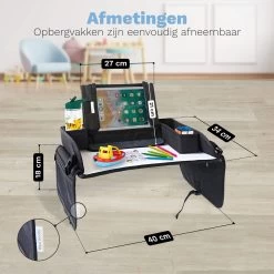Blyzi - Reistafel Auto Met Tablethouder – Opvouwbaar – Speeltafel Voor Onderweg – Auto Organizer – Tekentafel - Zwart -Kinderwagens Kortingswinkel 1200x1200 480