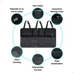 TIKKENS® Auto Organizer Kofferbak - Autostoel Organizer - Koffer Organizer - Zwart - Universeel 8 TIKKENS® Auto Organizer Kofferbak - Autostoel Organizer - Koffer Organizer - Zwart - Universeel -Kinderwagens Kortingswinkel 1200x1200 651