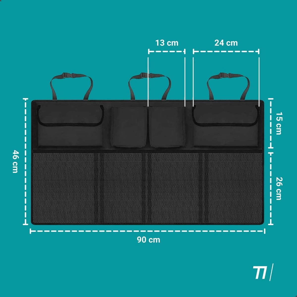 TIKKENS® Auto Organizer Kofferbak - Autostoel Organizer - Koffer Organizer - Zwart - Universeel 6 TIKKENS® Auto Organizer Kofferbak - Autostoel Organizer - Koffer Organizer - Zwart - Universeel - Afbeelding 6