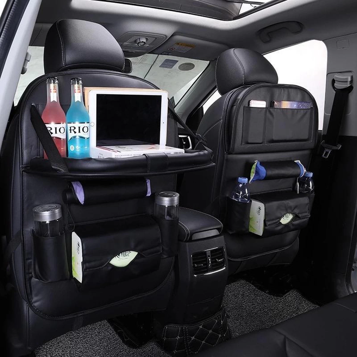Merkloos PREMIUM Autostoel Organizer - Carseat Organiser - Auto Stoel Organizer - Tablet Houder - Auto Tafeltje - Auto Organizer - Beker Houder - Paraplu Houder - Tissue Doos Houder 2 Merkloos PREMIUM Autostoel Organizer - Carseat Organiser - Auto Stoel Organizer - Tablet Houder - Auto Tafeltje - Auto Organizer - Beker Houder - Paraplu Houder - Tissue Doos Houder - Afbeelding 2