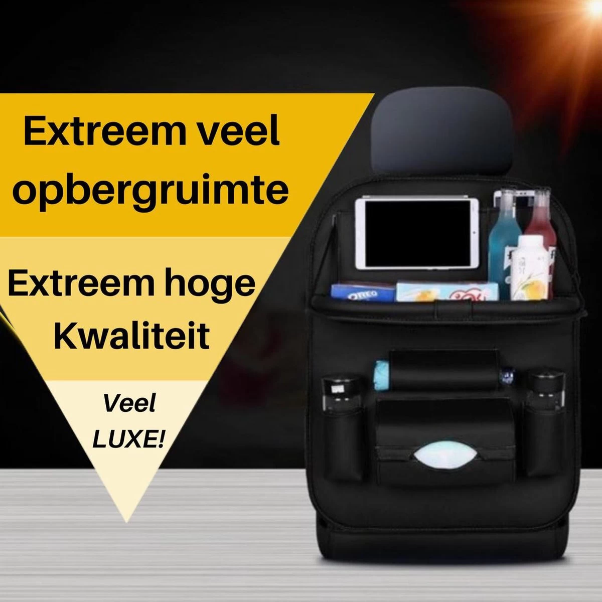 Merkloos PREMIUM Autostoel Organizer - Carseat Organiser - Auto Stoel Organizer - Tablet Houder - Auto Tafeltje - Auto Organizer - Beker Houder - Paraplu Houder - Tissue Doos Houder 10 Merkloos PREMIUM Autostoel Organizer - Carseat Organiser - Auto Stoel Organizer - Tablet Houder - Auto Tafeltje - Auto Organizer - Beker Houder - Paraplu Houder - Tissue Doos Houder - Afbeelding 10